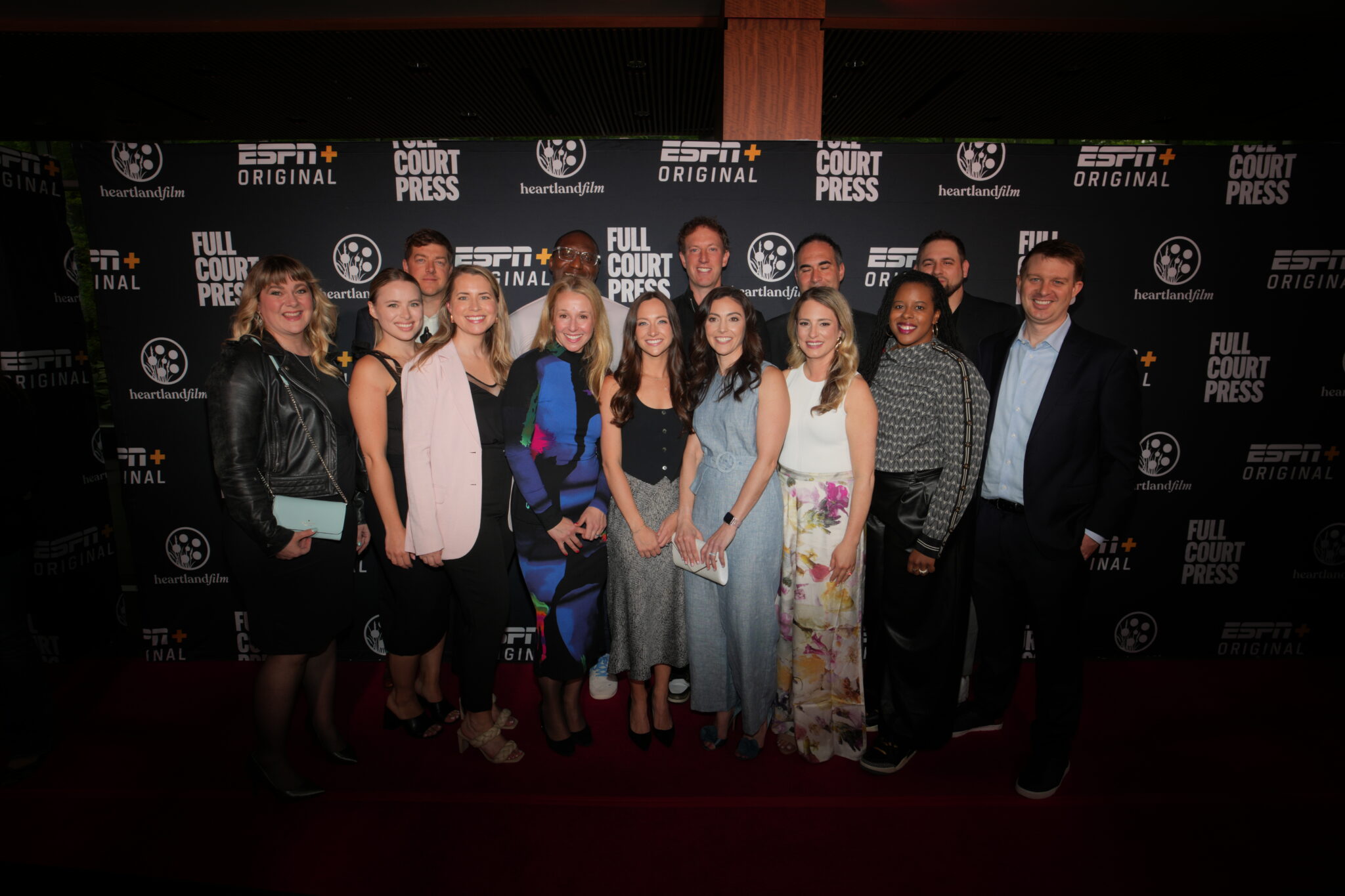 Jamie Horowitz with the Omaha Productions team at ESPN+'s "Full Court Press" world premiere on May 6, 2024.